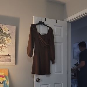 Lush Chocolate Long Sleeve Dress
